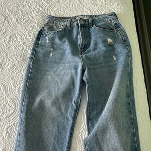 Zara mom jeans mid wash